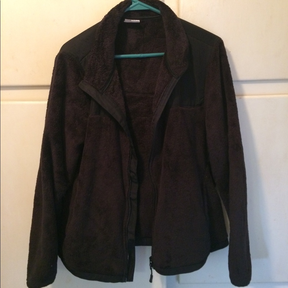 All black Danskin fuzzy jacket